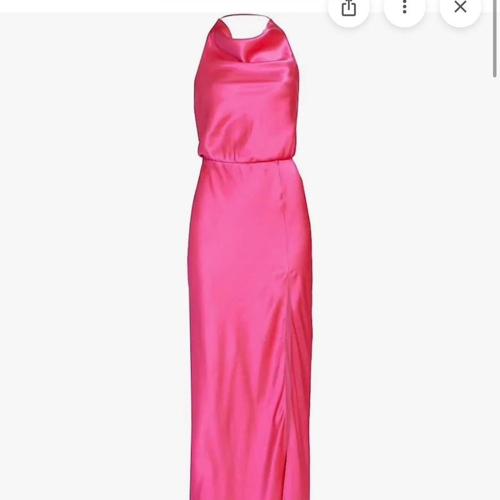 Amanda Uprichard pink silk maxi dress